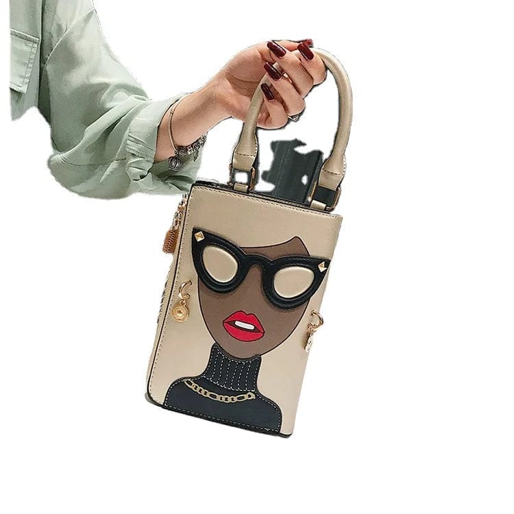 New Design Leather Face Chain Square Purses Tote Fashion Girls Crossbody Handbags Luxury Handbags For Women