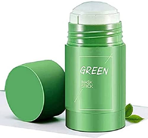 Elecsera Purifying Clay Stick Mask Oil Control Anti-Acne Eggplant Solid Fine, Portable Cleansing Mask Mud Apply Mask, Green Tea Facial Detox Mud Mask (40 ml)