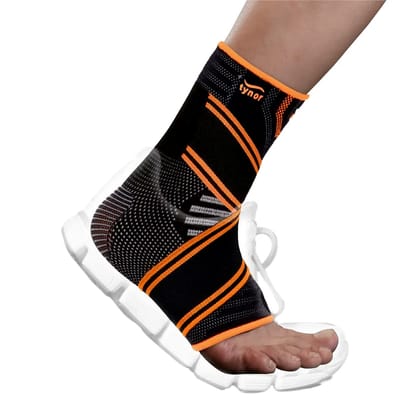 TYNOR Ankle Binder Air Pro, 1 Unit (Colour - ORANGE, Size - L) by Total Sporting And Fitness Solutions Pvt Ltd TYNOR Ankle Binder Air Pro, 1 Unit (Colour - ORANGE, Size - L) by Total Sporting And Fitness Solutions Pvt Ltd