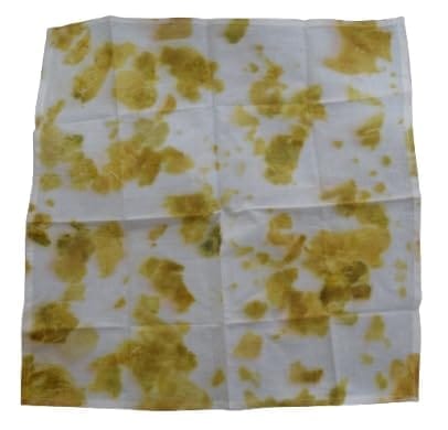 Tie-Dye Napkin, Yellow and White, Cotton Fabric, Square Shape Tie-Dye Napkin, Yellow and White, Cotton Fabric, Square Shape