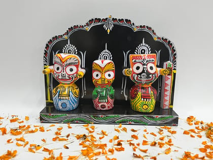 Neem Wood Lord Jagannath Balabhadra Subhadra Idol Neem Wood Lord Jagannath Balabhadra Subhadra Idol