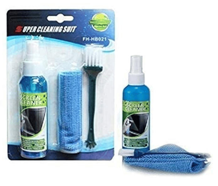 Lapster 3 in 1 Screen Cleaning Kit with Brush and Micro Cloth for PC, laptops, LCD led mobiles and TV (80ML)