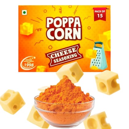 POPPACORN Cheese Seasoning Powder, 5gX15 Pouches 75gms POPPACORN Cheese Seasoning Powder, 5gX15 Pouches 75gms