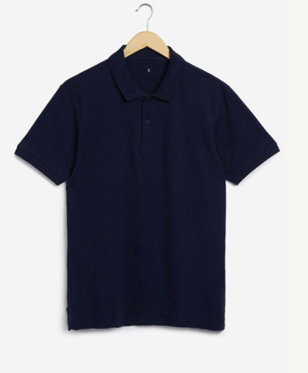 RATHNA APPARELS Men's Regular Fit Polo Neck T-shirt - Navy (S - SIZE)