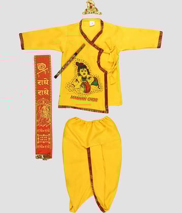 Arshia Fashions Baby Boys Cotton Kurta Sets ( Pack of 1 , Yellow )