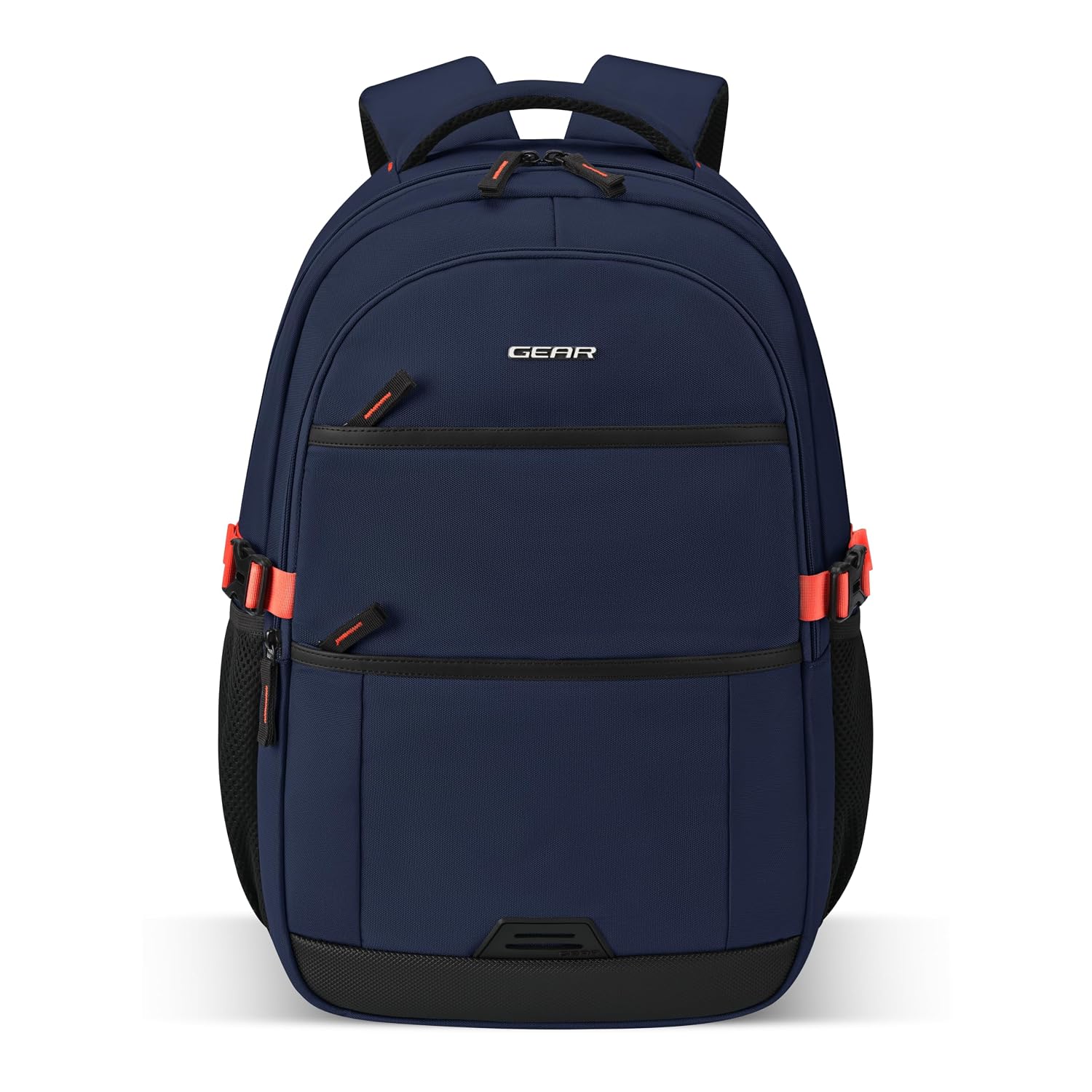 Swift 19"/34L Large Water Resistant Laptop Backpack with Raincover Protection | Travel Backpack | Casual Backpack for Men/Women (Navy - Red)