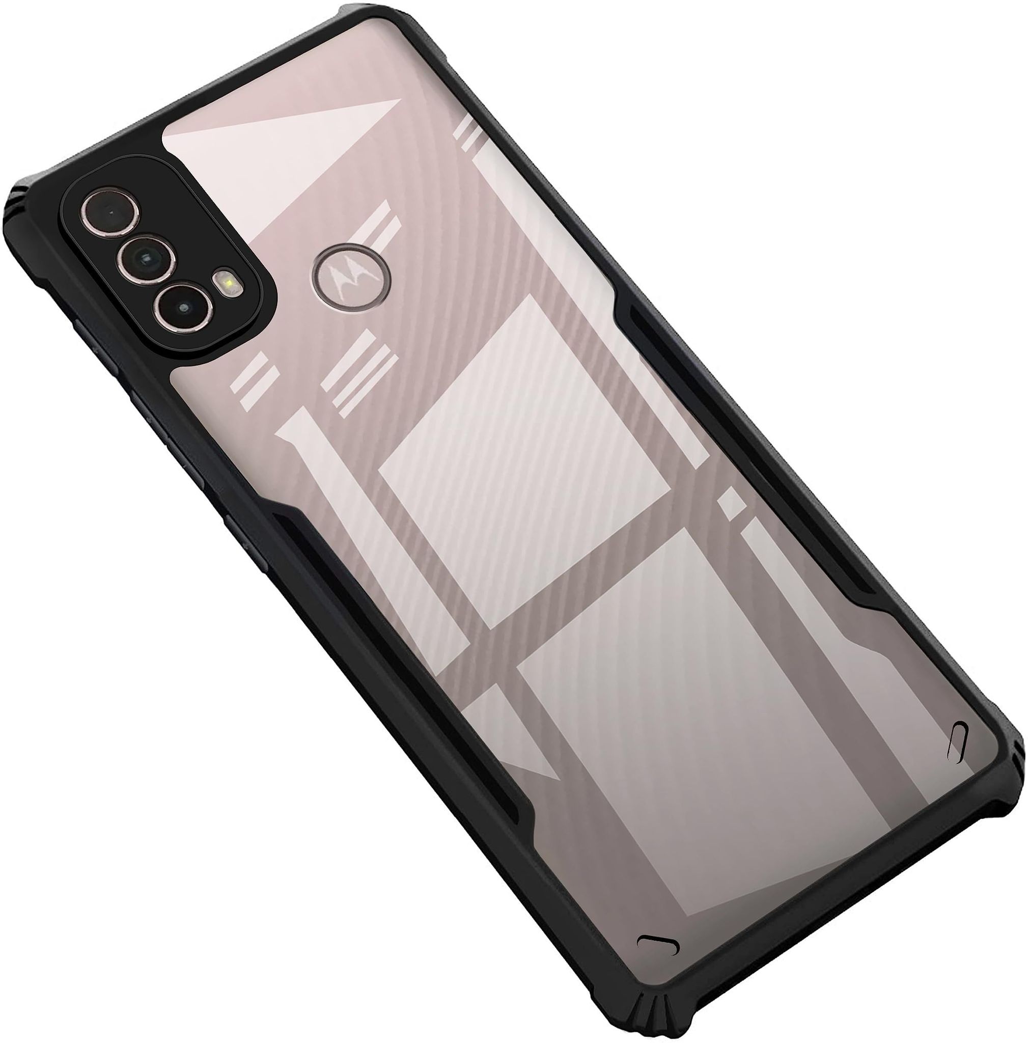 PLUGTECH Slim Shockproof Case | Matte Black Soft | Drop Protection | Precise Cutouts | Premium Mobile Cover for Moto E40