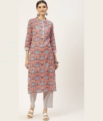 Kbz - Multicolor Straight Cotton Women's Stitched Salwar Suit ( Pack of 1 )