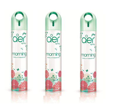 Godrej aer Home Air Freshener Spray - 270 ml (Morning Misty Meadows) *3 PCS