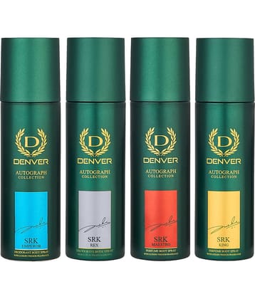 Denver Emperor, King, Maestro & Rex  Long Lasting Deodorant Spray for Men 140 ml Each ( Pack of 4 )