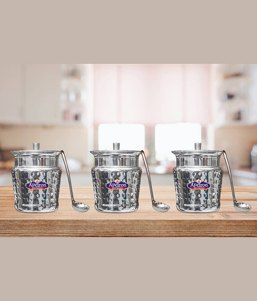APEIRON GHEE POT Steel Food Container Set of 3 300 mL