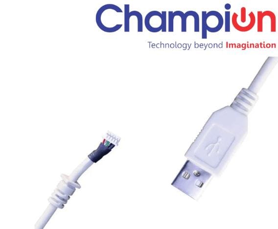 Champion Startek USB Data Cable for Fingerprint Scanner Biometric (White)