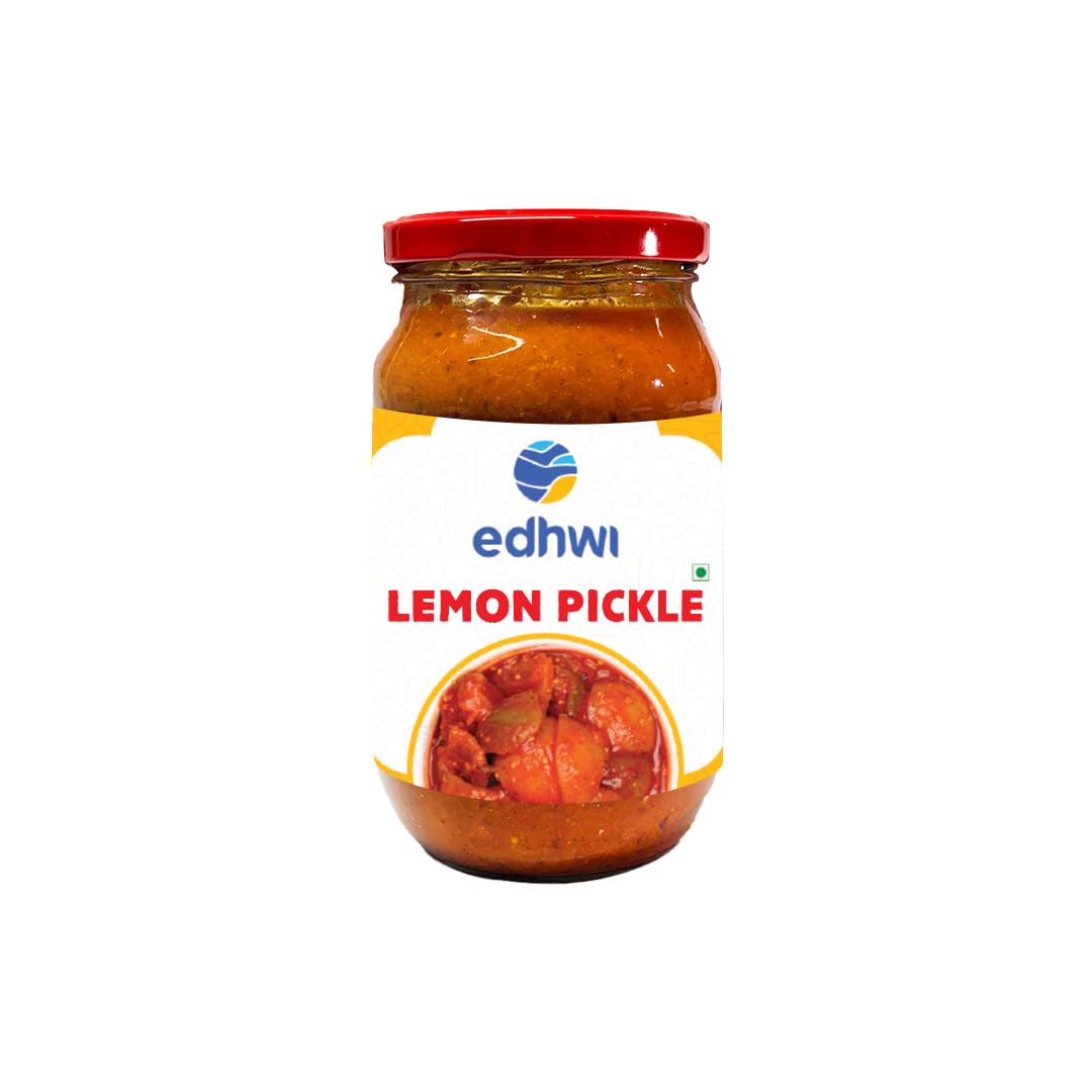 EDHWI Lemon Pickle - 400g | Tangy & Spicy Lemon Pickle | Authentic Indian Recipe