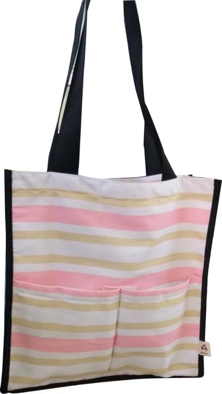 Printed Astara Poly Canvas Beach Bag
