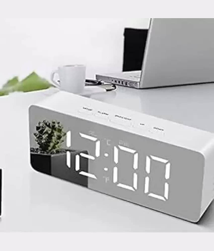 Kalos Digital Plastic Rectangular Table Clock - Pack of 1