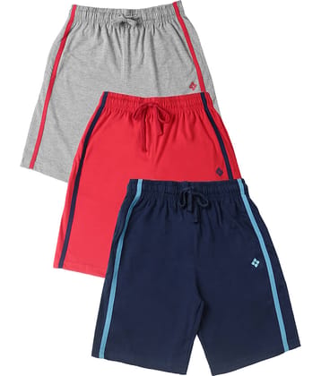Dollar Pack of 3 Cotton Blend Shorts For Boys ( Multi Color )