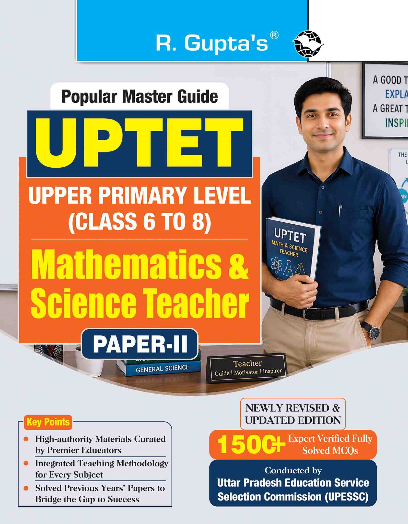 UPTET: Upper Primary Level (Class 6 to 8) Paper-II – Math & Science Teacher Exam Guide (R-1484)