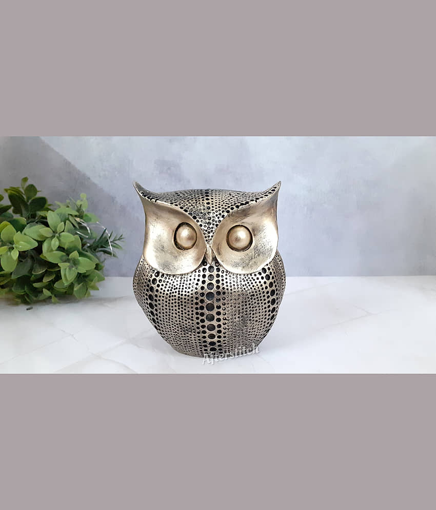 Afterstitch Antique owl idol big statue for home office table décor showpiece