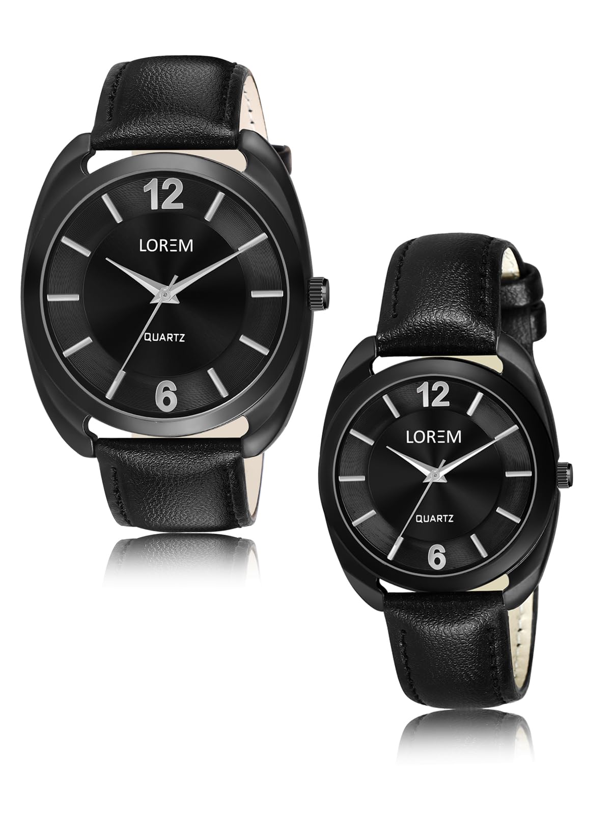 Black Stylish Dial Analog Watch for Lovely Couple LR76-LR323