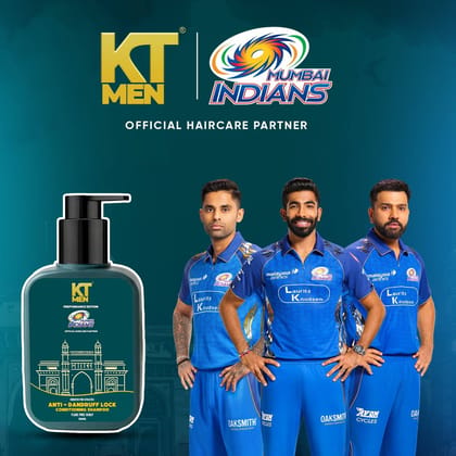KT Men 2in1 Anti-Dandruff Lock Control (Shampoo + Conditioner) - 200ml (Mumbai Indians)