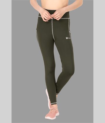 IDASS - Lycra Slim Fit Olive Women's Jeggings ( Pack of 1 )