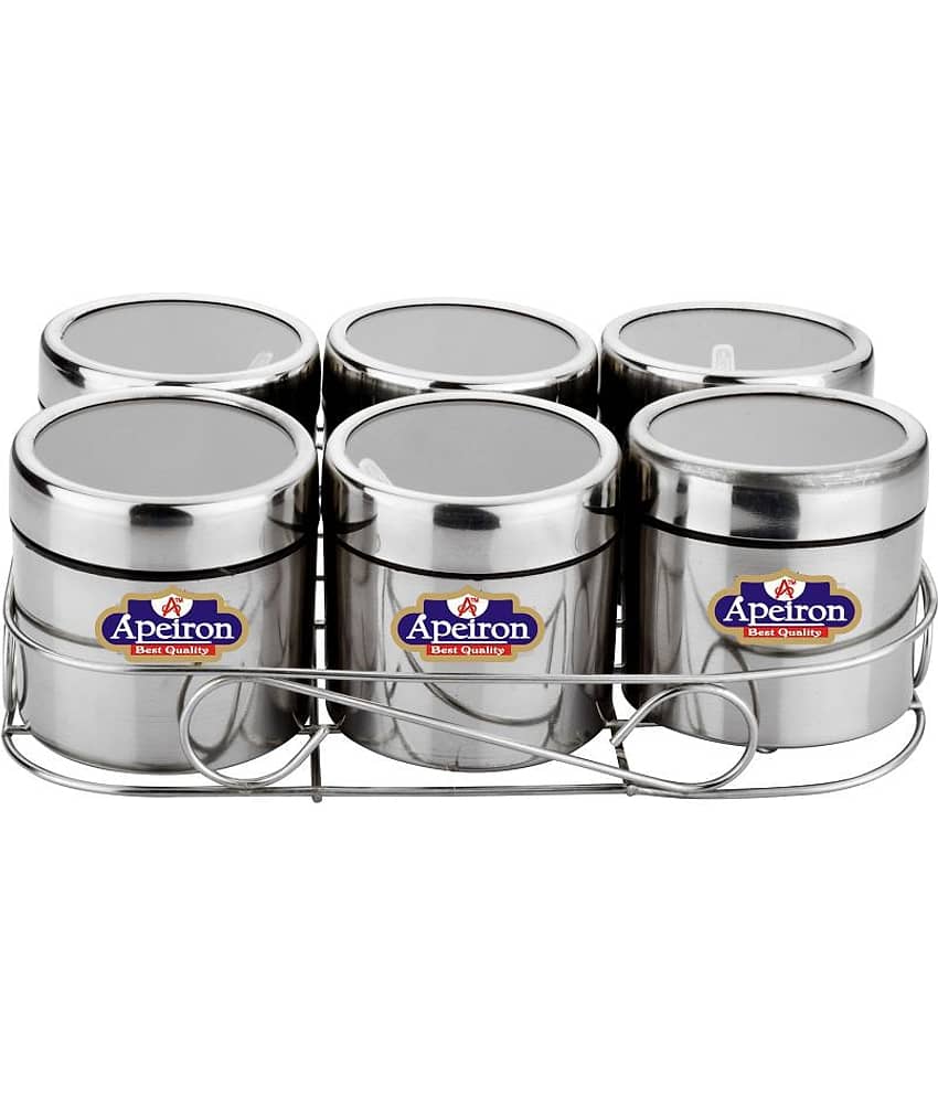 APEIRON BIG MASALA DABBA Steel Spice Container Set of 6 400 mL