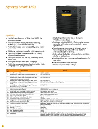 V-Guard Synergy Smart 3750 Solar Inverter (Black) | Pure Sinewave Output & Wi-Fi Control | Home & Office Power Backup