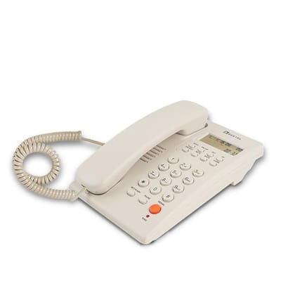 Beetel Newly Launched G20,TEC Certified,Caller ID Landline with LCD Display,Ringer LED,Adjustable Handset/Ringer Volume,Music on Hold,Wall Mountable,3 Level LCD Contrast,Alarm(G20-Warm Grey)