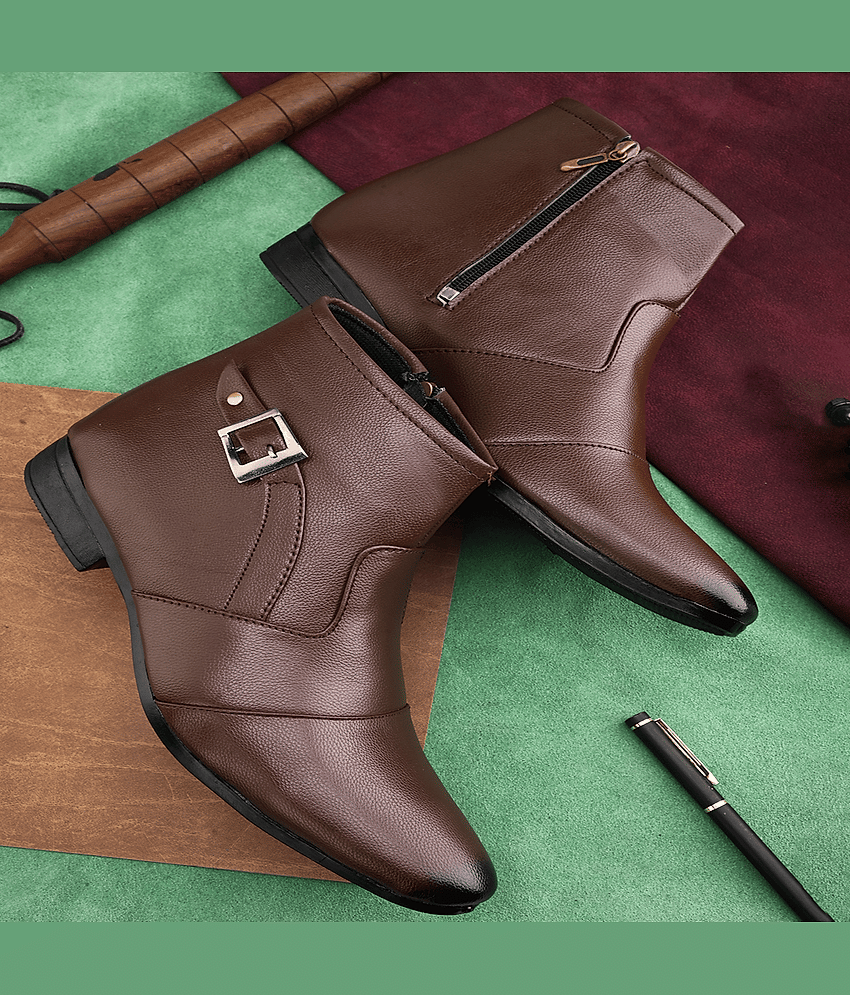 STALAG Brown Men's Formal Boots