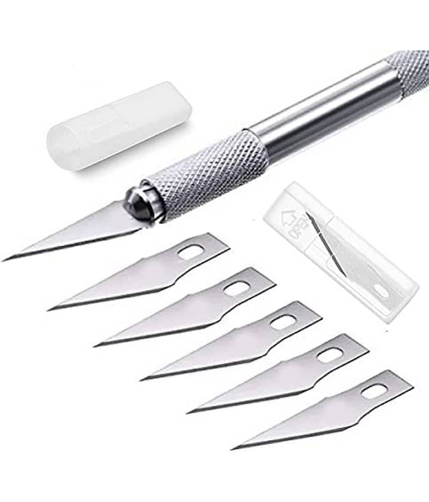 ECLET Detail Pen Knife With 5 Interchangeable Sharp Blades For Carving/Mat Cutting &Paper Cutting (code 7