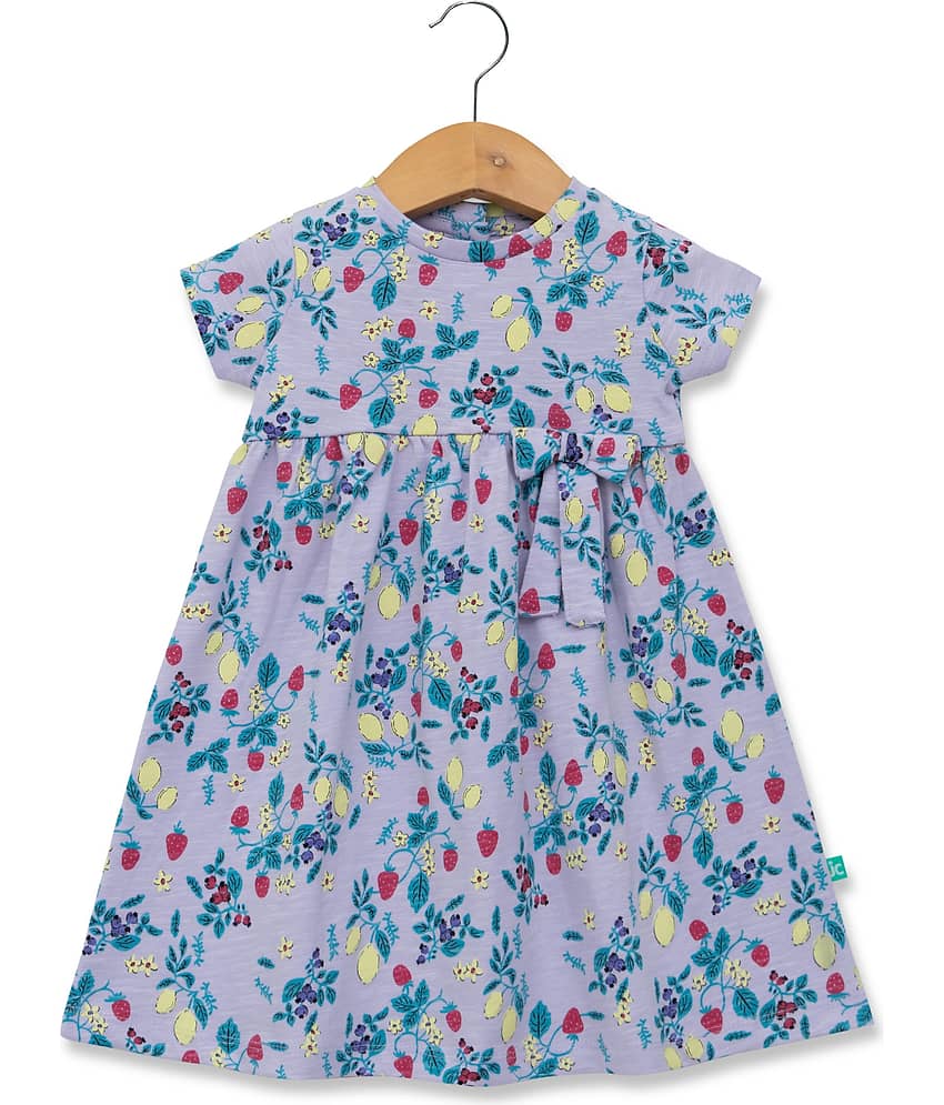 Juscubs Pack of 1 Baby Girls Cotton Dress ( Lavender )
