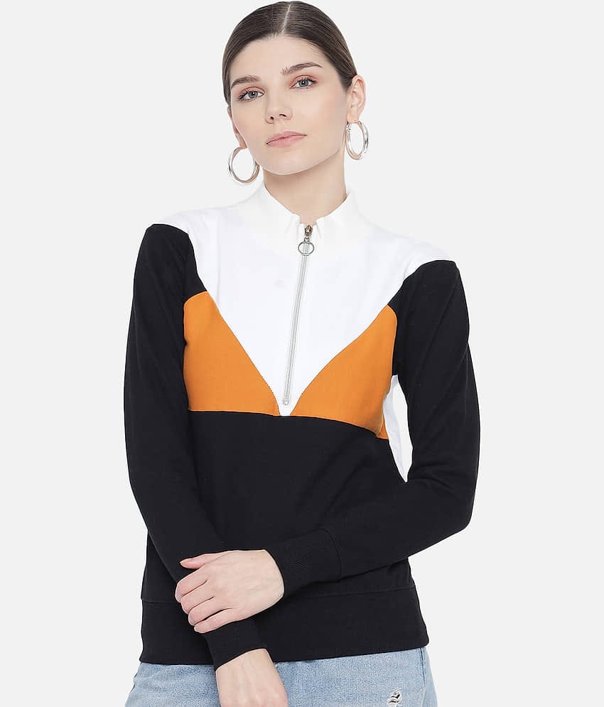 The Dry State Fleece Multi Color Zippered Sweatshirt