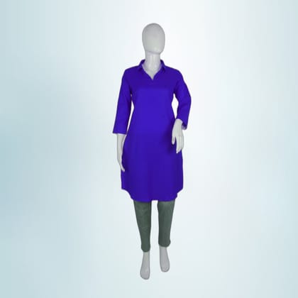 Solid Purple Cotton Kurti | Breathable Fabric | Casual Ethnic Wear