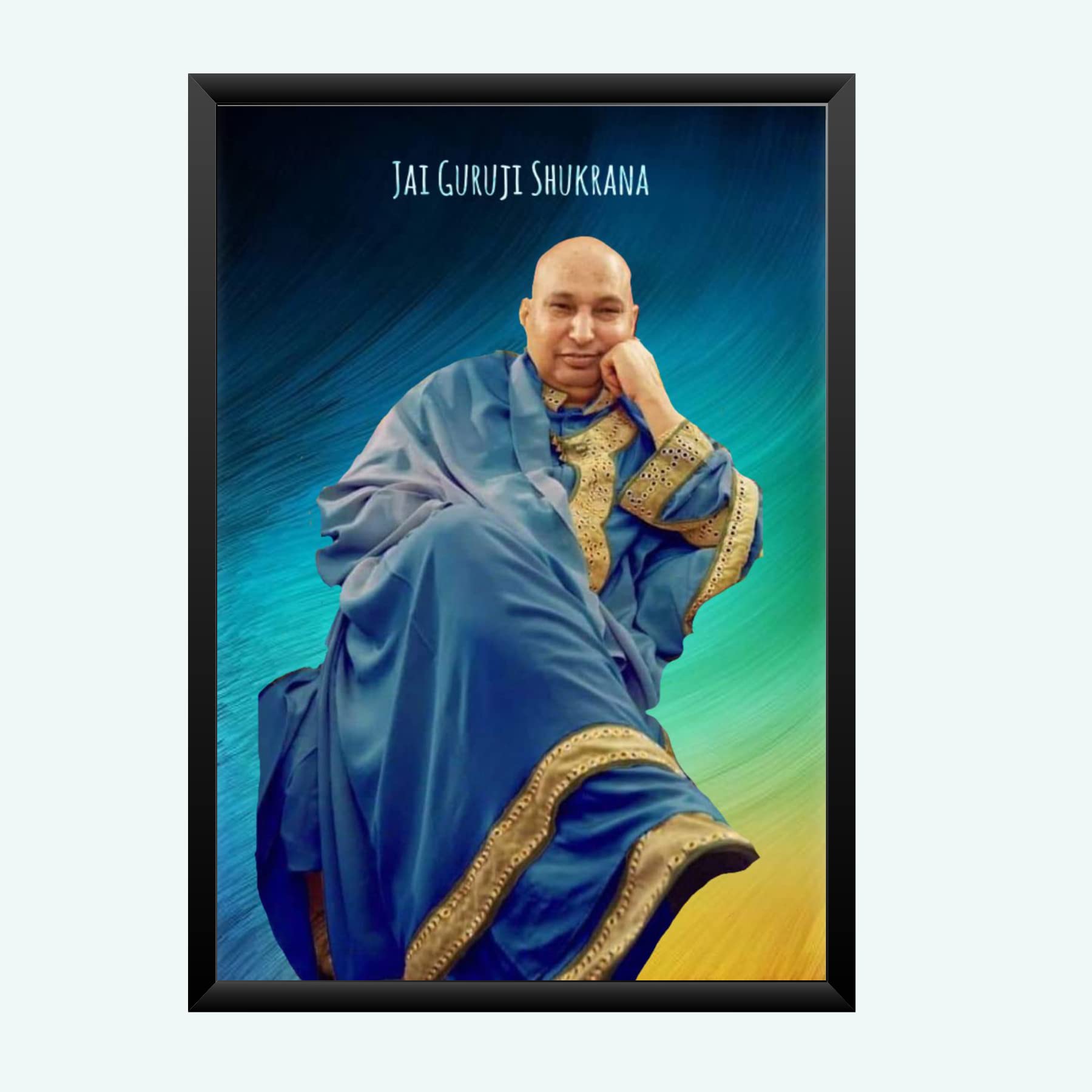 NOKKES Guru ji Best Poster Photo With Frame For Home Bedroom Living room office Photo Frame Size 8X12 In_11