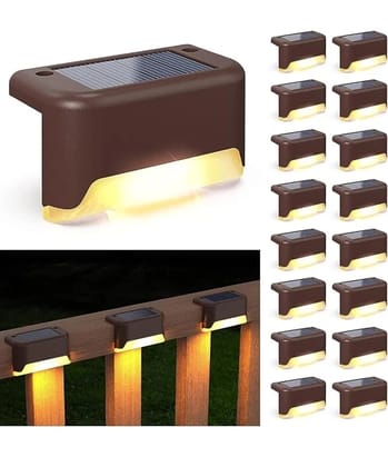 Solar Deck Lights Outdoor, Solar Step LED Waterproof Lighting for Outdoor Deck (Pack of 4)