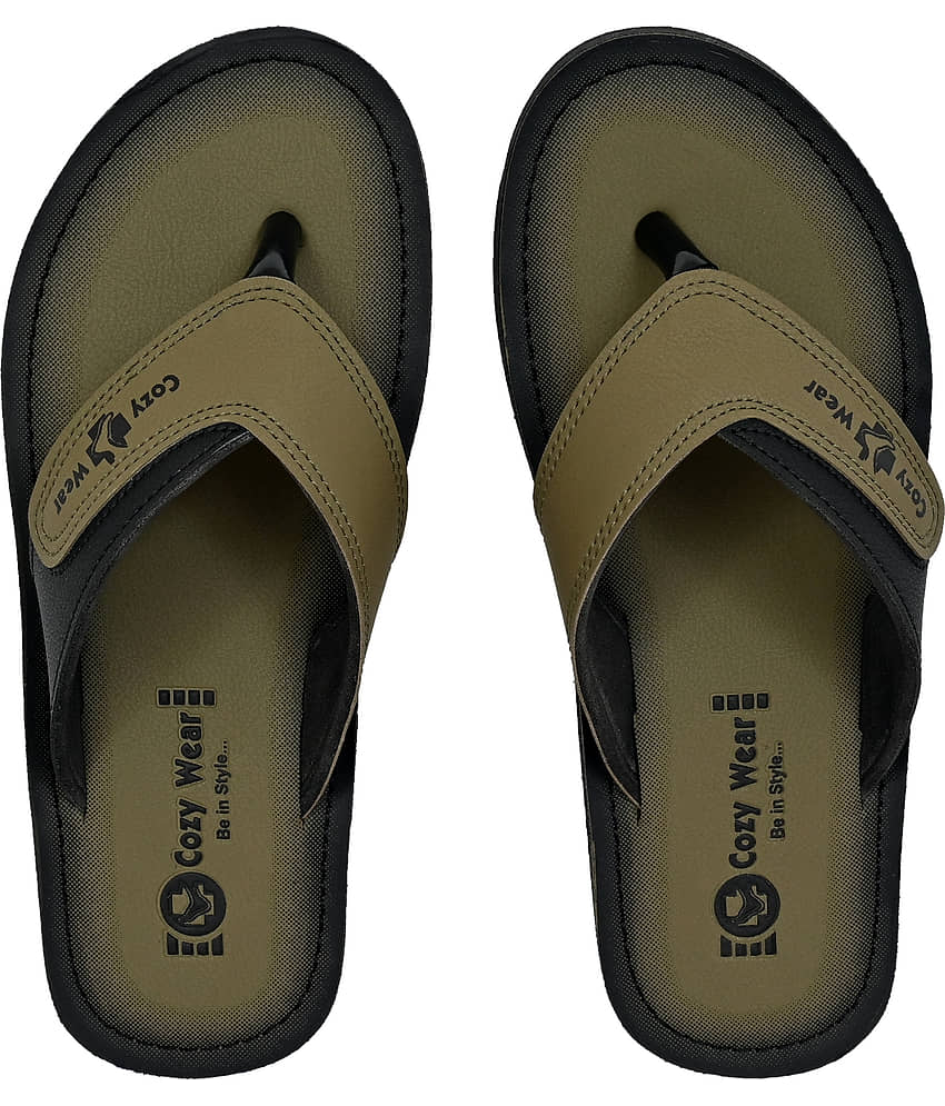 Cozy Wear Green Men's Daily Slipper