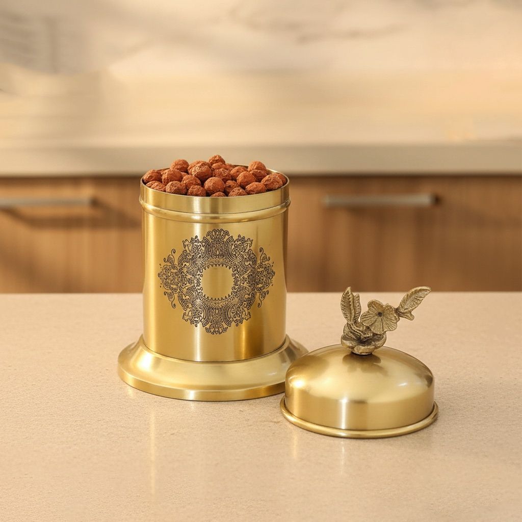 Brass Decorative Supari Container Box (ATMAS044 C)