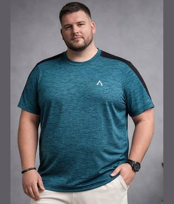 AUSTIVO Turquoise Polyester Regular Fit Men's Sports T-Shirt ( Pack of 1 )