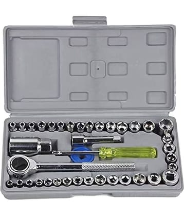 Kadio 40 in 1 Screw Driver Set PCS Automobile Motorcycle Tool Box Set Socket Wrench Sleeve Suit Hardware Auto Car