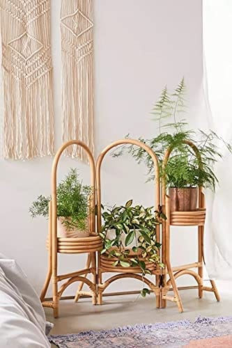Bamboo Cane Planter for Balcony Indoor and Outdoor | 3 in 1 Stand