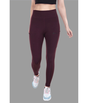 IDASS - Lycra Slim Fit Wine Women's Jeggings ( Pack of 1 )