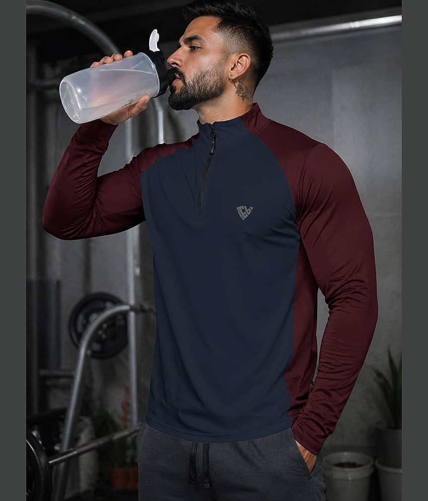 Eyebogler Red Polyester Regular Fit Men's Sports T-Shirt ( Pack of 1 )