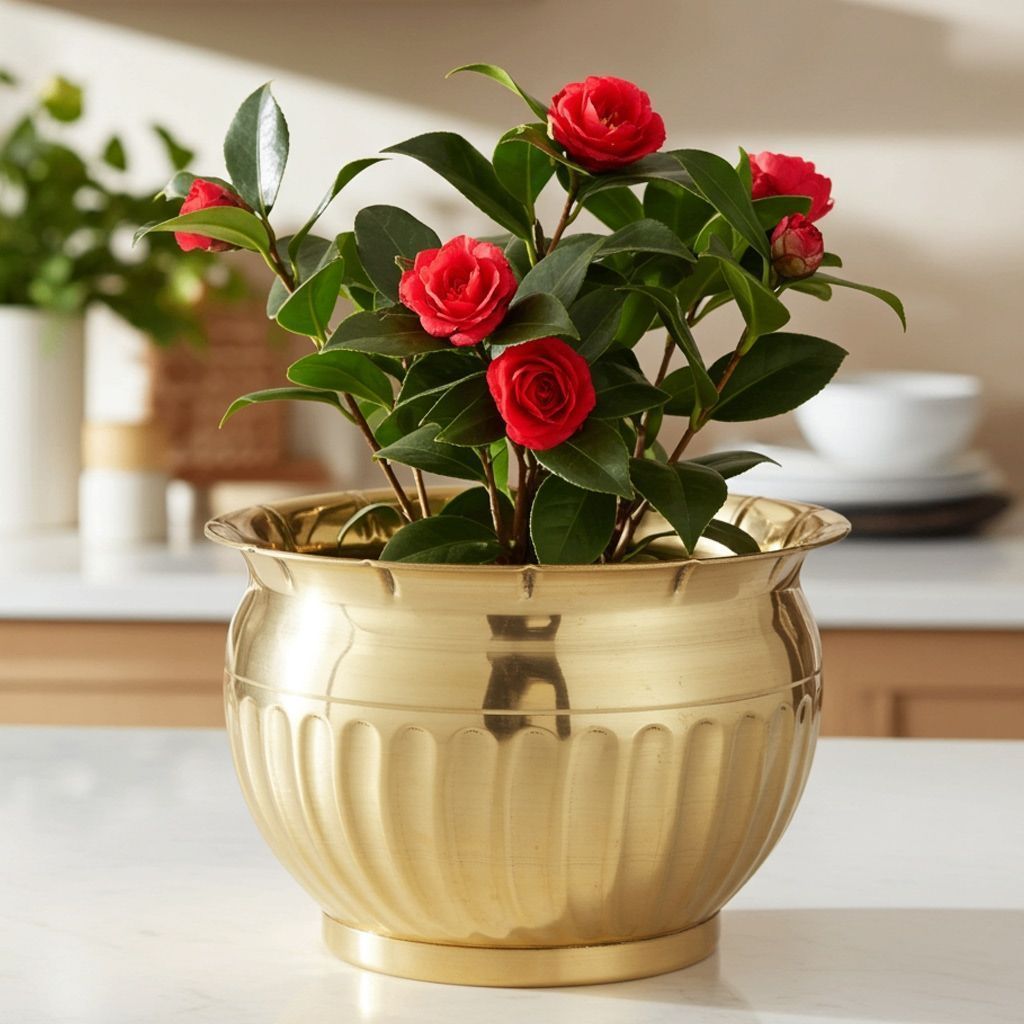 Brass Handcrafted Planter Gamla � Premium Decor Accent, Height : 9 Inch (FMAS568 A)