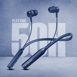 (Pack of 20) Signatize Wireless in-Ear Neckband Bluetooth Earphones with 10mm Drivers, Music Experie, 50 Hours Playtime,-SZ-1180-Blue