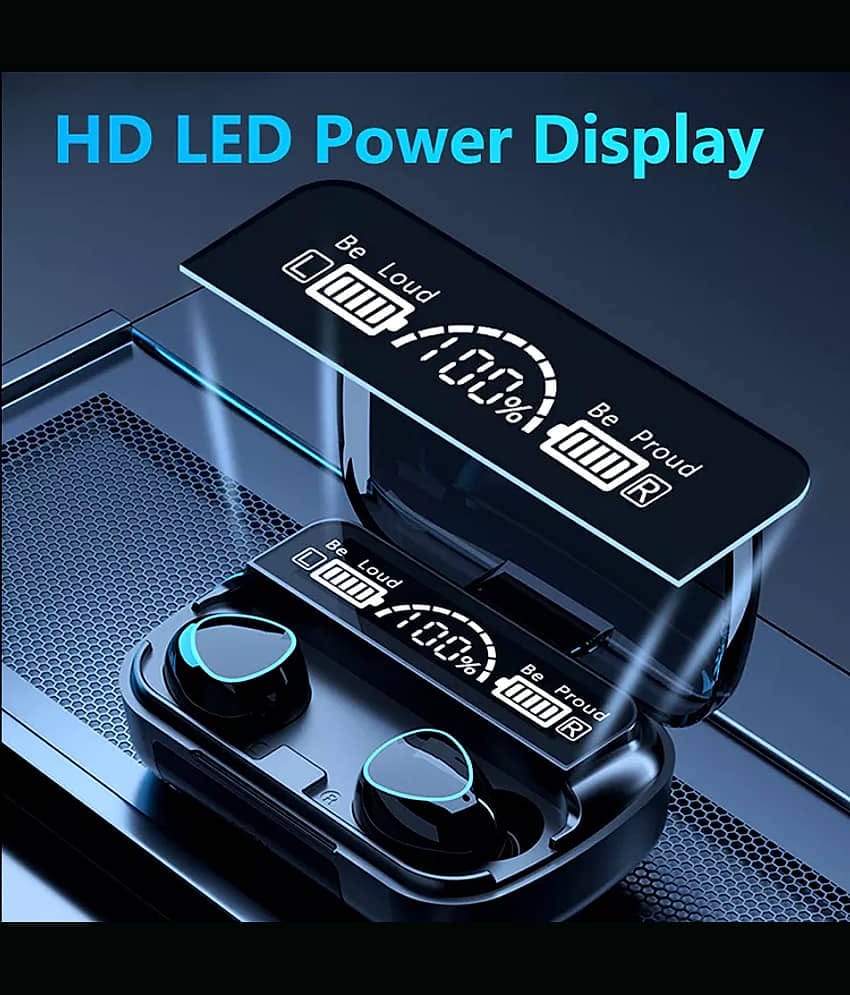 Life Like TWS With Base In Ear Bluetooth Earphone 4 Hours Playback Bluetooth IPX4(Splash Proof) Auto pairing -Bluetooth V 5.1 Black