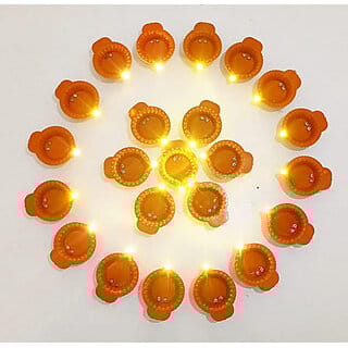 Water Sensor Led Diyas Candle-pack of 12 Candle(Multicolor, Pack of 12)