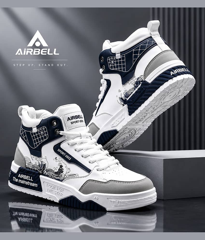 AIRBELL Green Men's High Tops Shoes