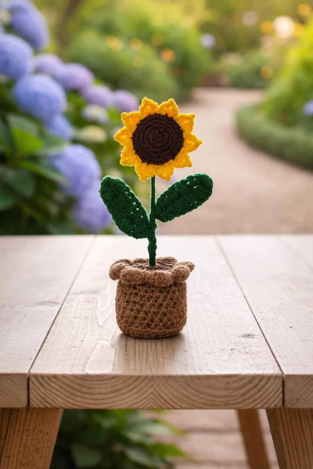 Aromatic Hand Crochet Sunflower Planter - Warmth & Sunshine