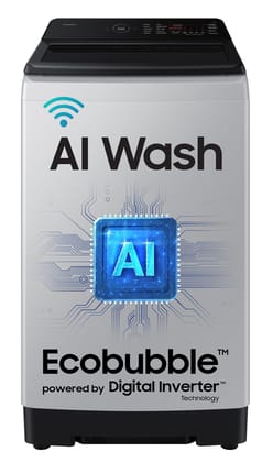 Samsung 8 Kg, 5 Star, AI Wash, AI Energy Mode, Wi-Fi, Ecobubble, AI VRT+, Super Speed, Soft Closing Door, Digital Inverter, Fully-Automatic Top Load Washing Machine (WA80F08S2LTL, Lavender Gray) Samsung 8 Kg, 5 Star, AI Wash, AI Energy Mode, Wi-Fi, Ecobu