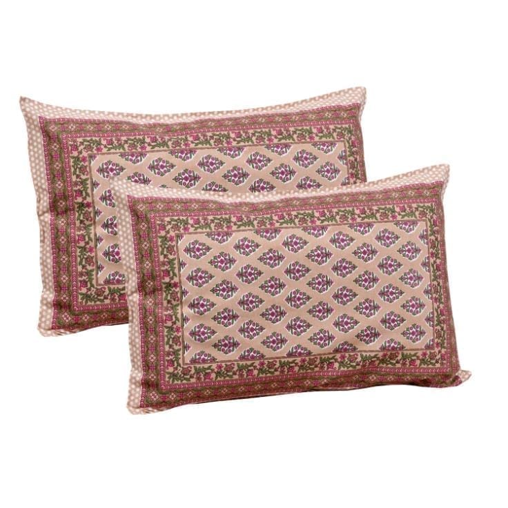 3001-Hometrade India-Standard King Size (90*108 Inches) Double Bedsheet With 2 Pillow Cover-RJ-14-Jaipur lining-3730